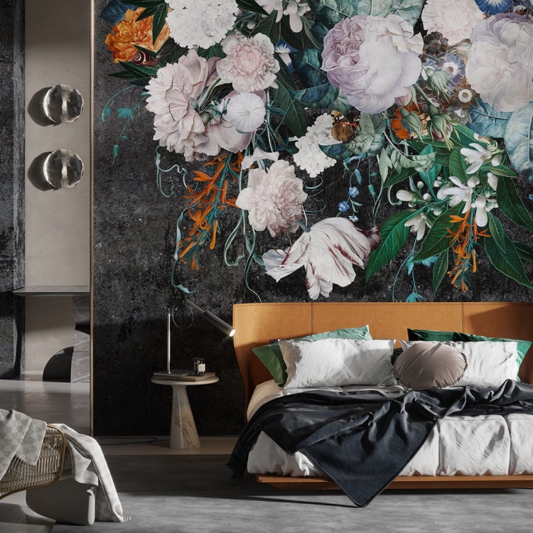 Różana tapeta ścienna na fizelinie Fleur Scharme Wonderwall Fiori kwieciste bukiety glamour