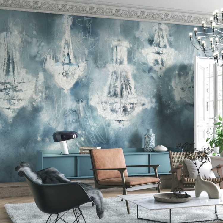 Luster Wonderwall Studio fototapeta na wymiar żyrandole z kryształami glamour