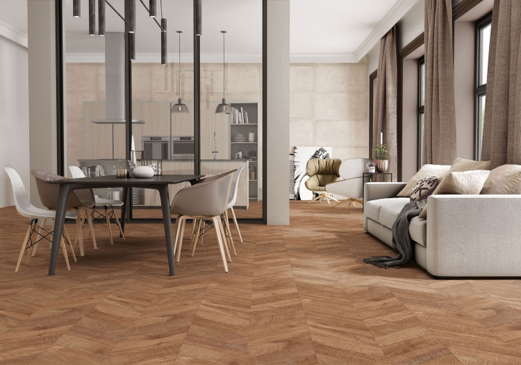 Ibero Casainfinita Artwood Chevron Nut Rect 60x120 płytka dekoracyjna szewron