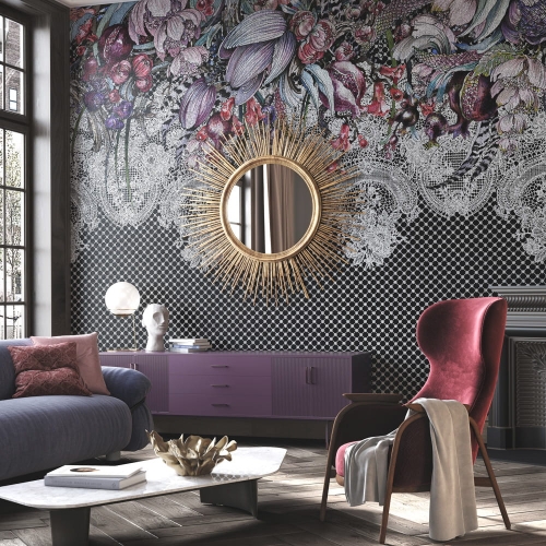 Wonderwall Flamenco fototapeta koronki i kwiaty glamour