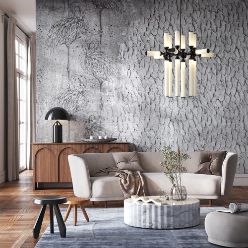 Pegasus Wonderwall Studio tapeta ścienna na fizelinie postarzany tynk w kształcie piór