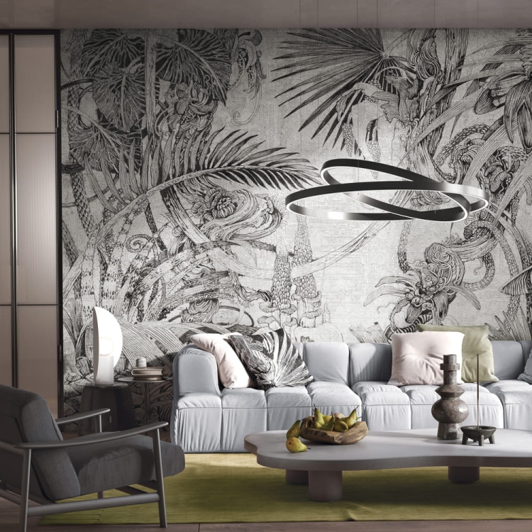 Tropic Wonderwall fototapeta ma wymiar z motywem tropikalnej roślinności