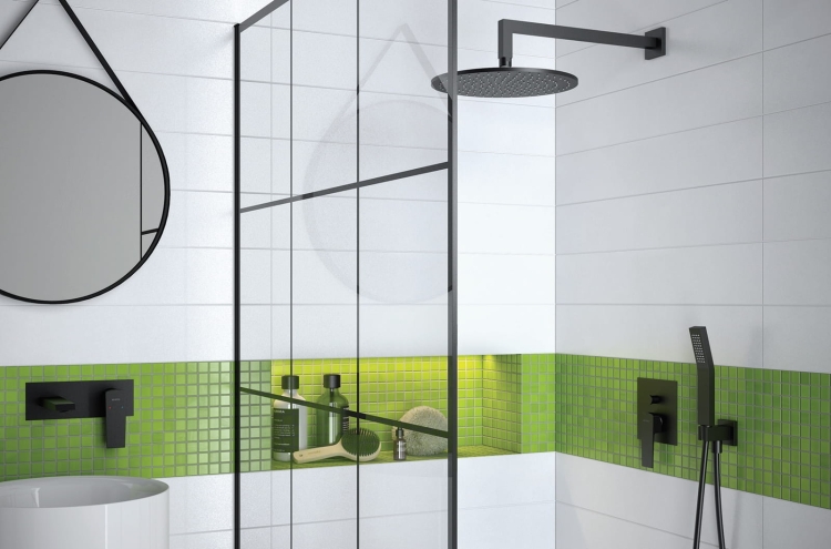 Vedo Sette Nero czarna bateria umywalkowa podtynkowa VBS7012CZ