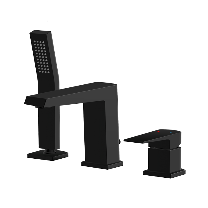 Vedo Sette Nero czarna bateria wannowa 3-otworowa VBS7030CZ