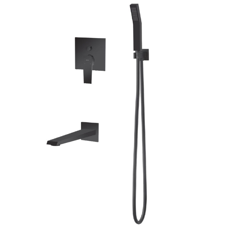 Vedo Sette Nero czarny system wannowy podtynkowy III VBS7243CZ