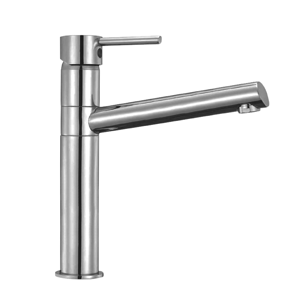 Nowoczesna bateria kuchenna z obrotową wylewką chrom