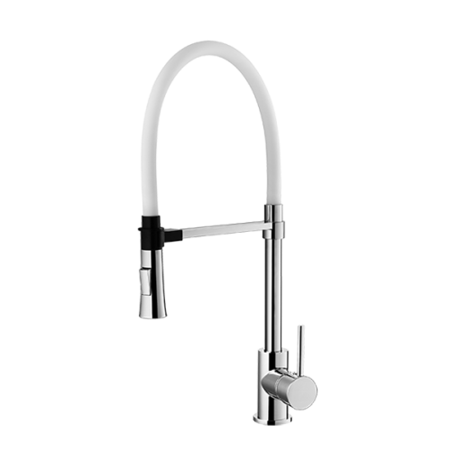 Bateria zlewozmywakowa B-BIANCA z białymi elementami, wysokość 460mm