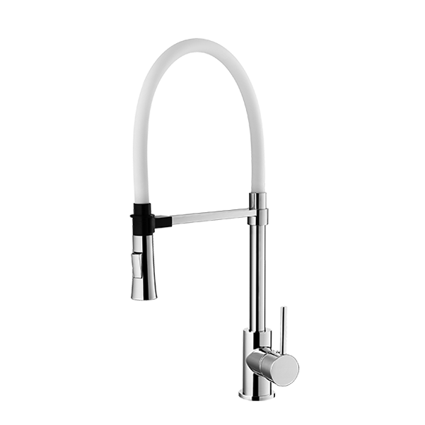 Bateria zlewozmywakowa B-BIANCA z białymi elementami, wysokość 460mm