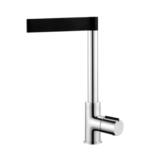 Nowoczewsna bateria zlewozmywakowa Black Line z czarnymi elementami