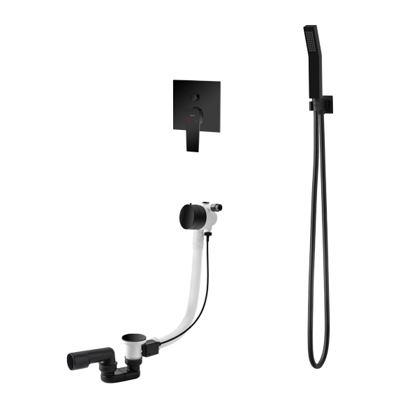 Vedo Sette Nero czarny system wannowy podtynkowy I VBS7241CZ