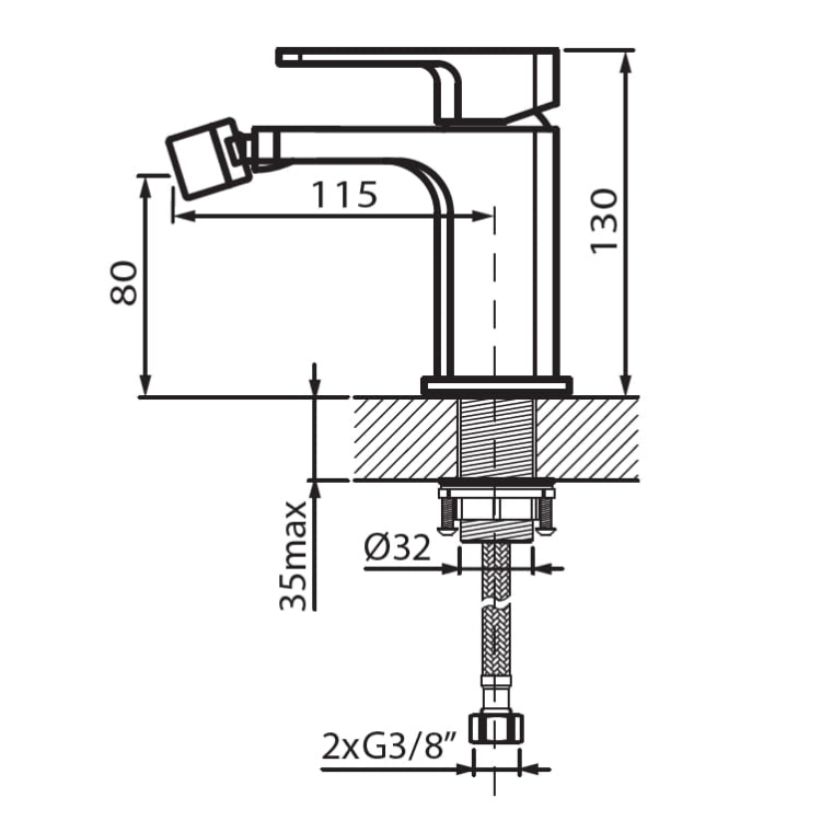 Vedo Mito bateria bidetowa VBM3002