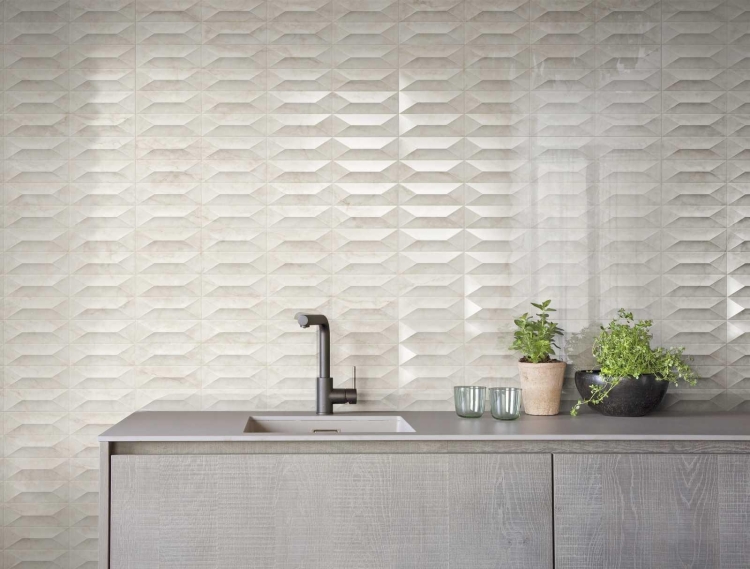 Marazzi Marbleplay Calacatta Struttura Gem 3D dekoracyjne płytki