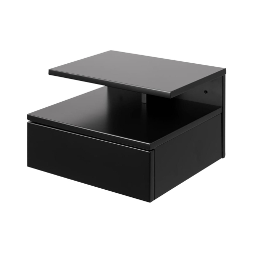 Mała wisząca szafka nocna z półką i szufladą 35x32 czarna