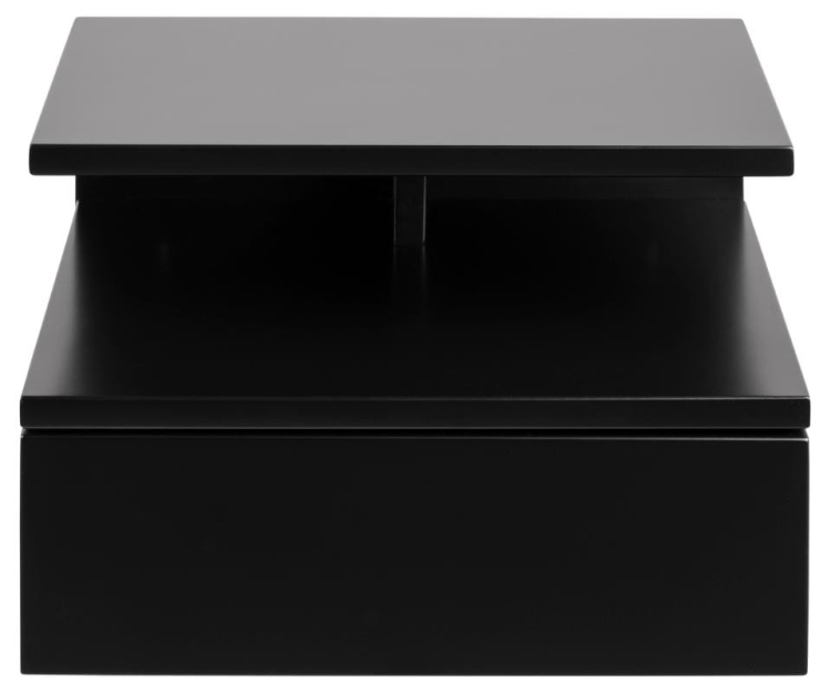 Mała wisząca szafka nocna z półką i szufladą 35x32 czarna