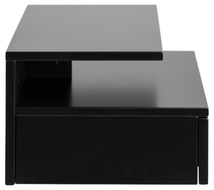 Mała wisząca szafka nocna z półką i szufladą 35x32 czarna