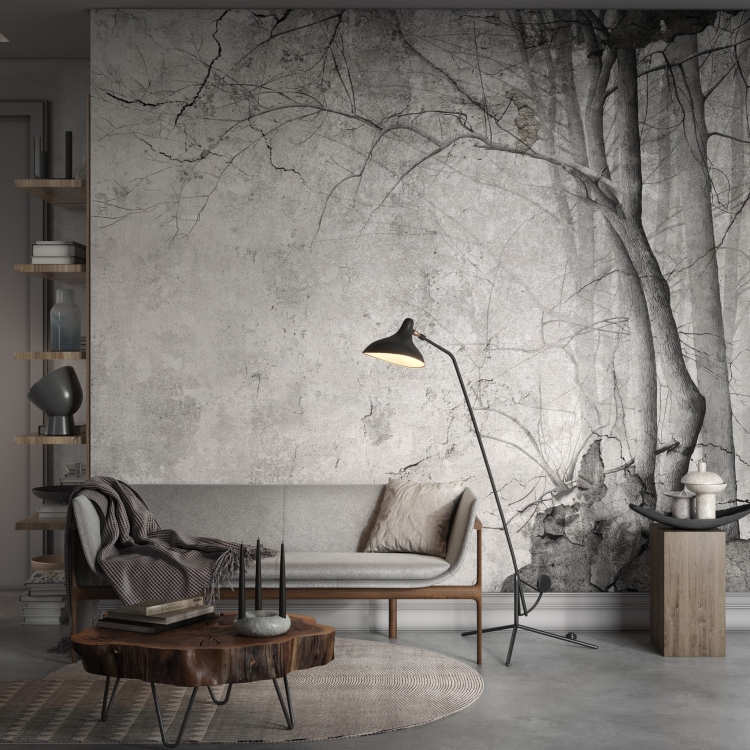 Foggy Forest wysokiej jakości tapeta na fizelinie mgliste drzewa Wonderwall Illusion
