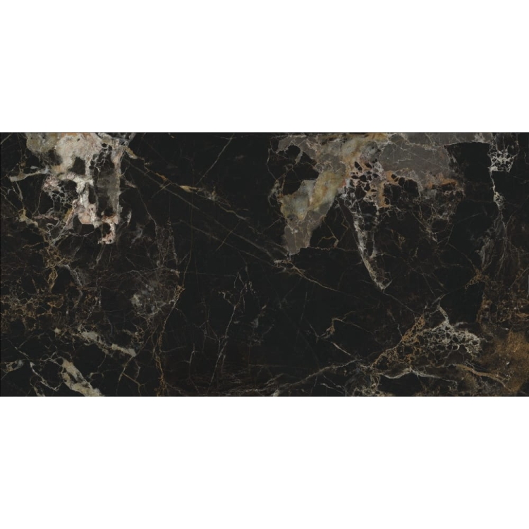 Dune Theia Caronte 60x120cm czarny marmur z jasnymi żyłami