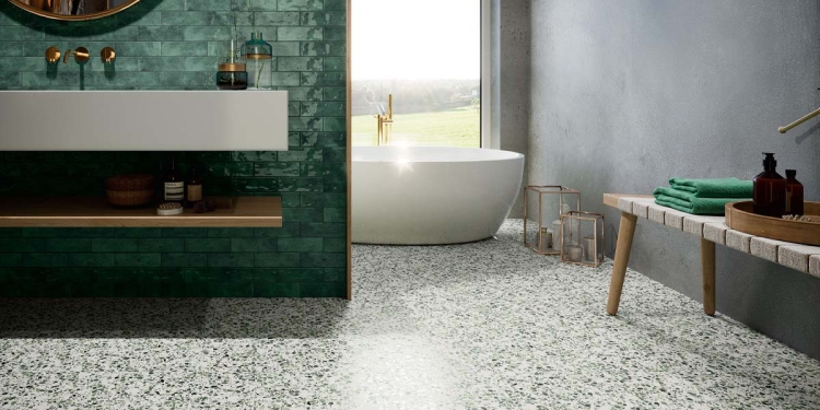 Baerwolf Flakes Funky Emerald Green KE-17076 kafelki zielone lastryko