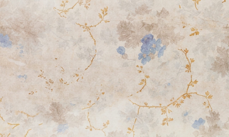 Niezapominajki na beżowym tle fototapeta na wymiar indywidualny