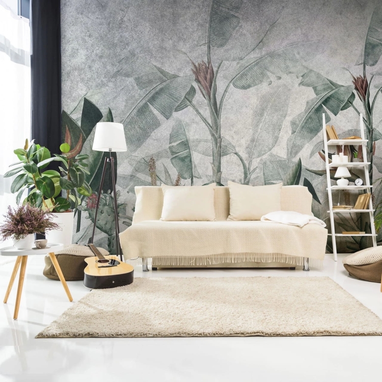 Rainforest fototapeta na wymiar indywidualny z motywem lasu tropikalnego i sekulentów