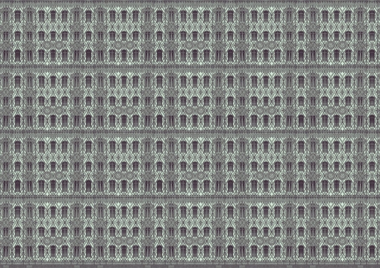 Eleganckie okna Fame tapeta na fizelinie z motywem kamienic