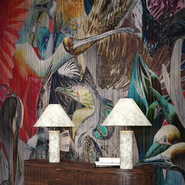 Wonderwall Accent fototapeta kolorowe rajskie ptaki