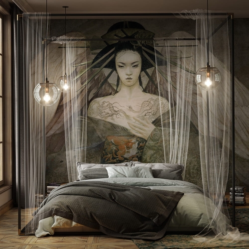 Tori Wonderwall anioł orientalna fototapeta inspirowana kulturą Japonii