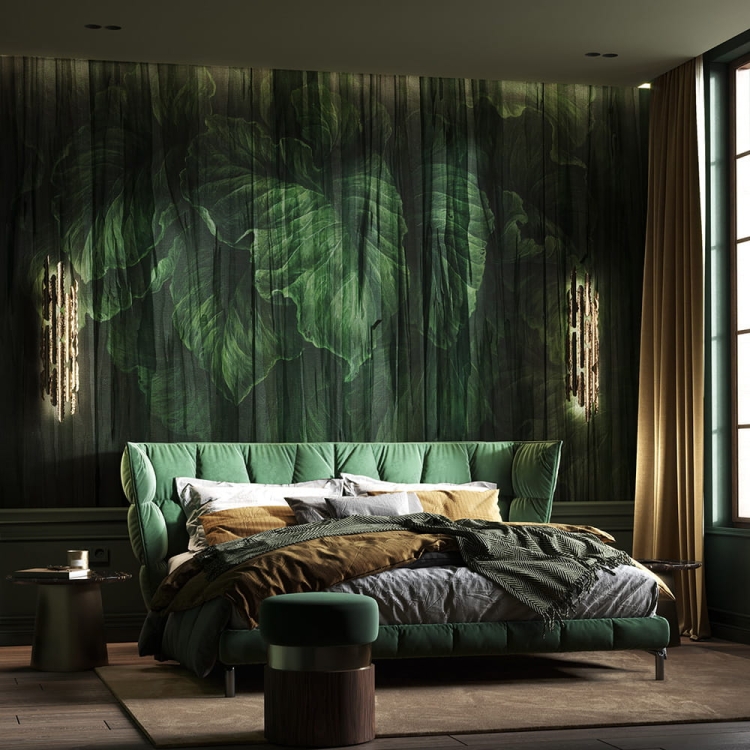 Green Leaves duże zielone liście fototapeta Wonderwall Valan