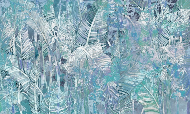 Floral Jungle fototapeta z motywem dżungli liście i kwiaty Canna Wonderwall