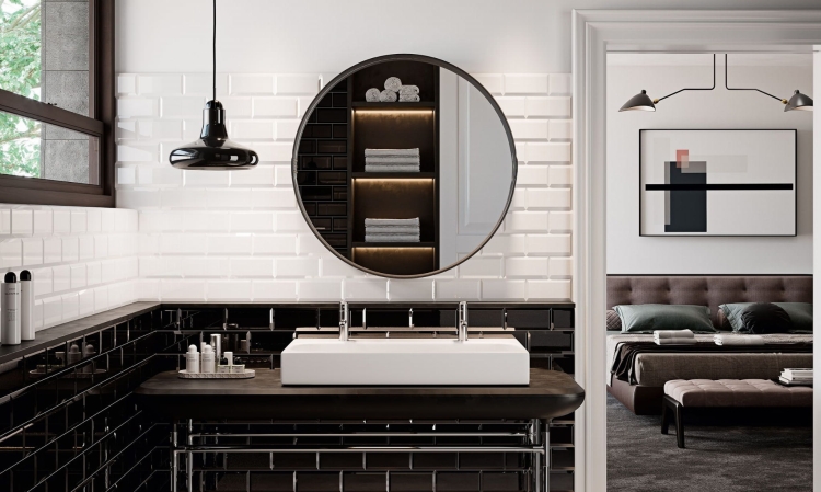 Barwolf Metro Project 10x20 Black cegiełki ścienne czarne