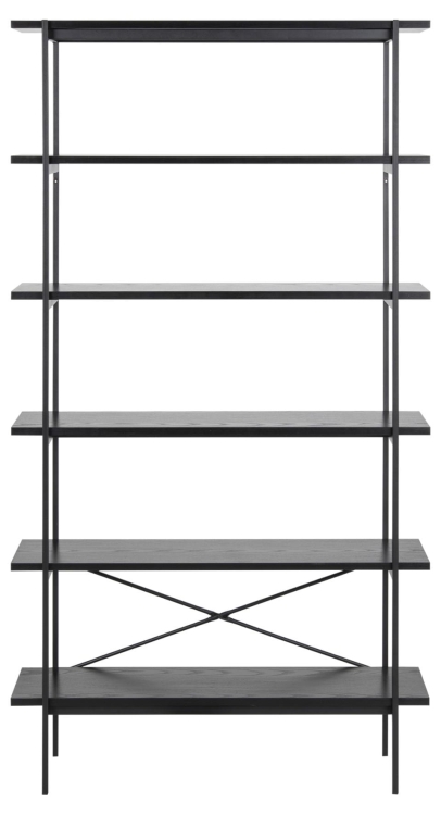 Loftowy regał w czarnym kolorze Angus