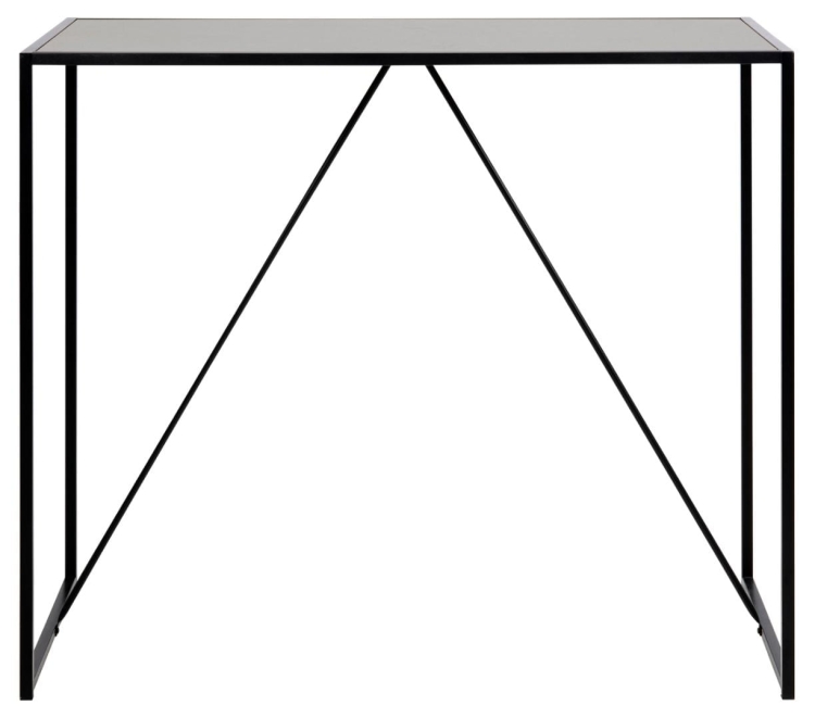 Actona Seaford Ash Black minimalistyczny stół barowy na metalowej podstawie
