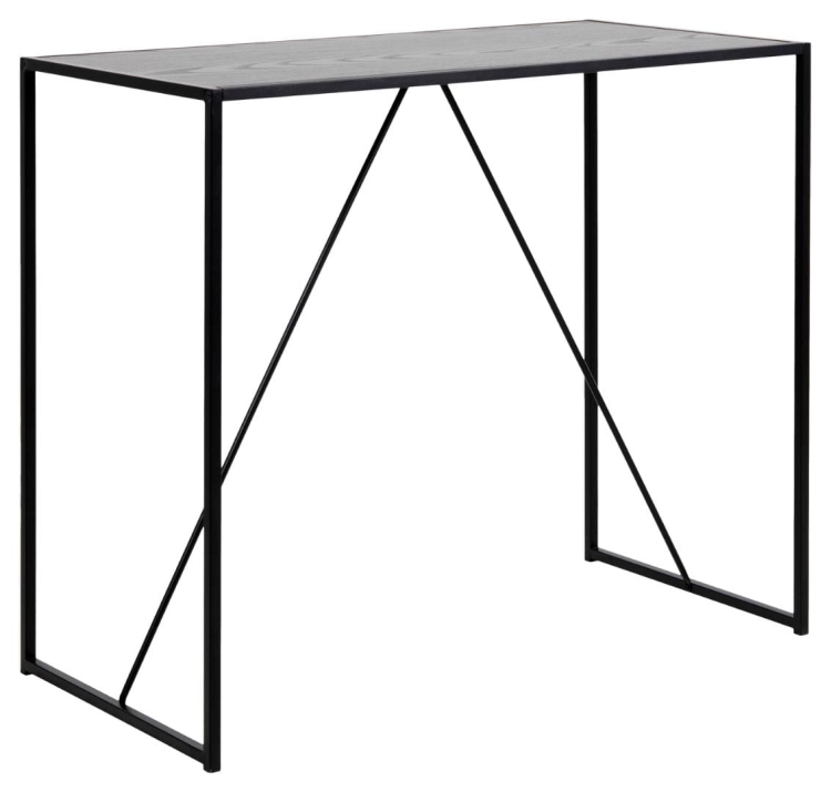 Actona Seaford Ash Black minimalistyczny stół barowy na metalowej podstawie
