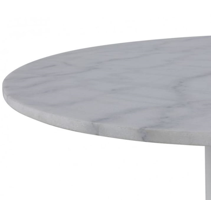 Tarry Marble Table okrągły stół do jadalni z marmurowym blatem i metalową podstawą