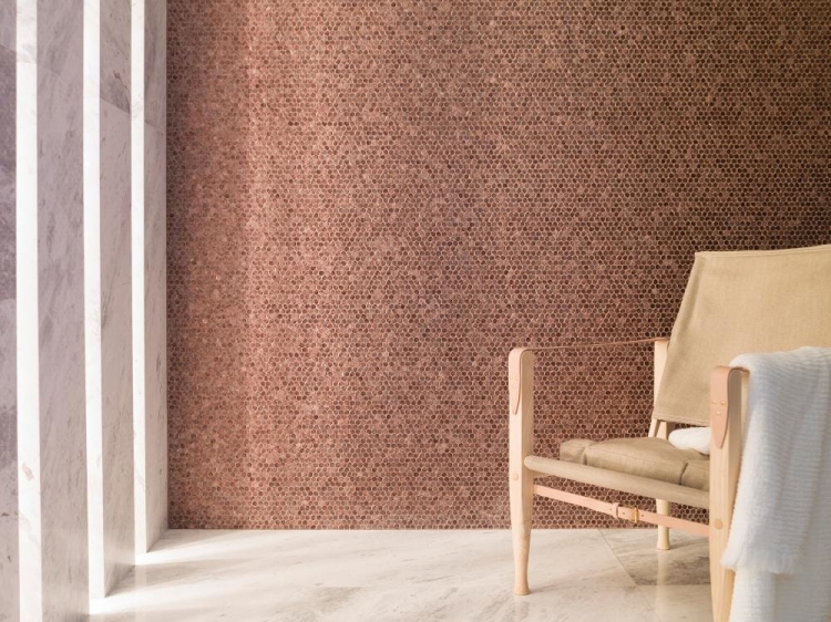 Gravity Aluminium Hexagon Copper miedziana mozaika L'Antic Colonial