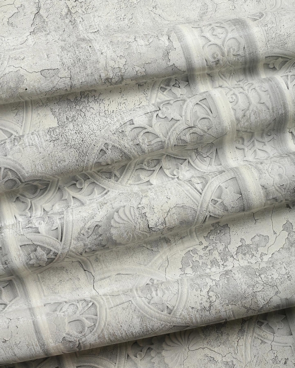 Arabesco Wonderwall jasna dekoracyjna tapeta ścienna na fizelinie z motywem sztukaterii