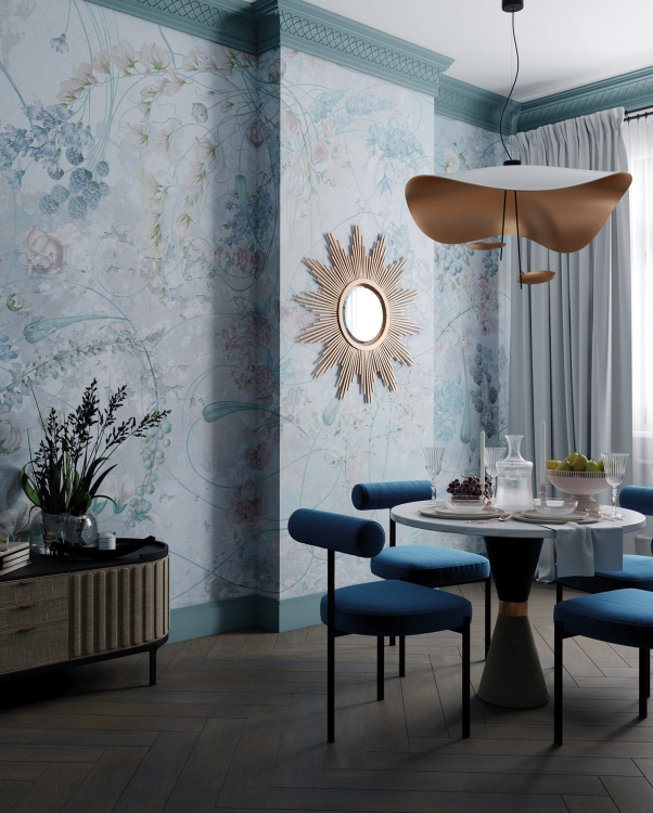 Volare Wonderwall Studio botaniczna fototapeta vintage w kwiaty