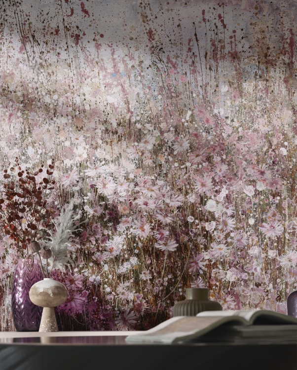 Łąka pełna kwiatów Spray Wonderwall fototapeta na wymiar jak obraz