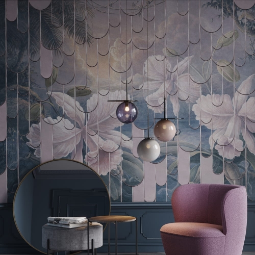 Zachód słońca na Hawajach Wonderwall fototapeta rajska wyspa i kwiaty