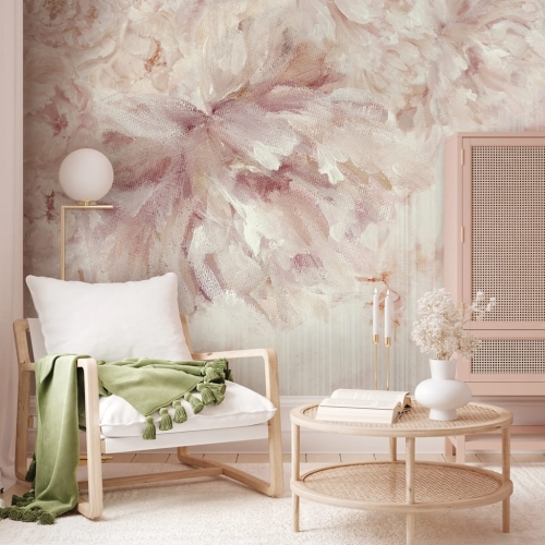 Obraz z malarskim motywem kwiatowym peonie WallArt fototapeta na wymiar