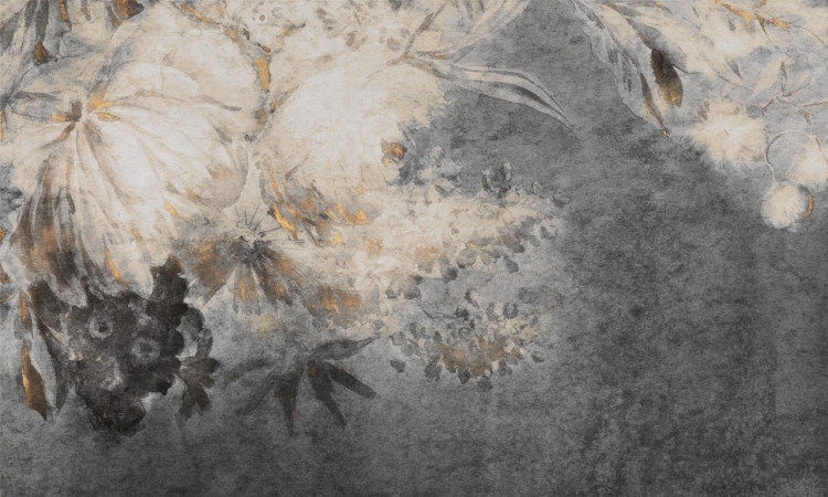 Nowoczesna fototapeta betonowe kwiaty szarości