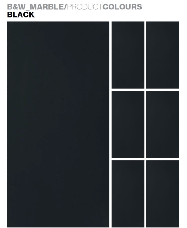 Floor Gres B&W Marble Black płytki