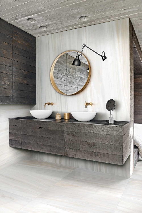 Les Origines de Rex płytki imitujące marmur Origines Dorée