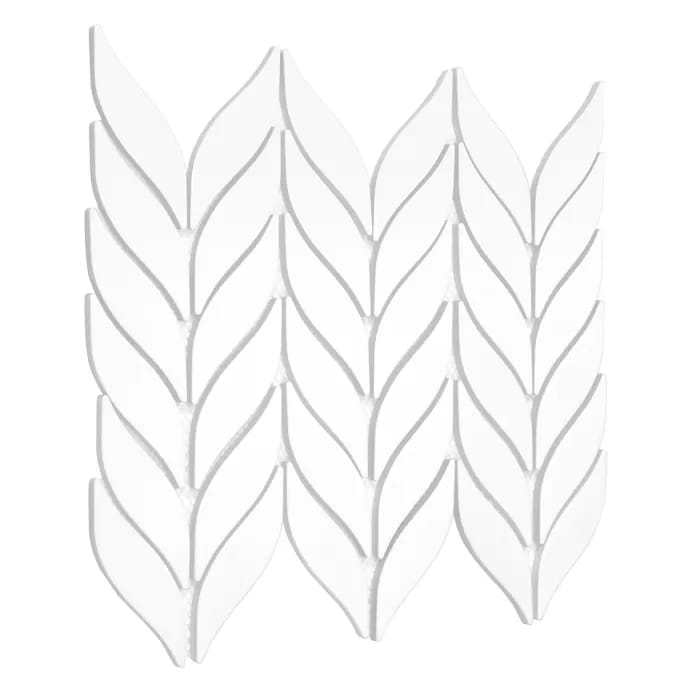 Dunin Bottany White Matt botaniczna biała matowa mozaika listki