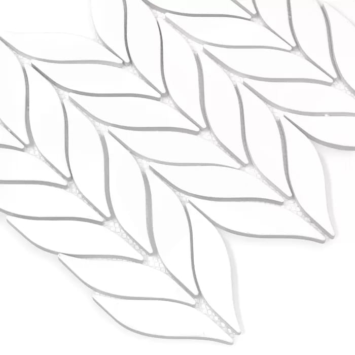 Dunin Bottany White Matt botaniczna biała matowa mozaika listki