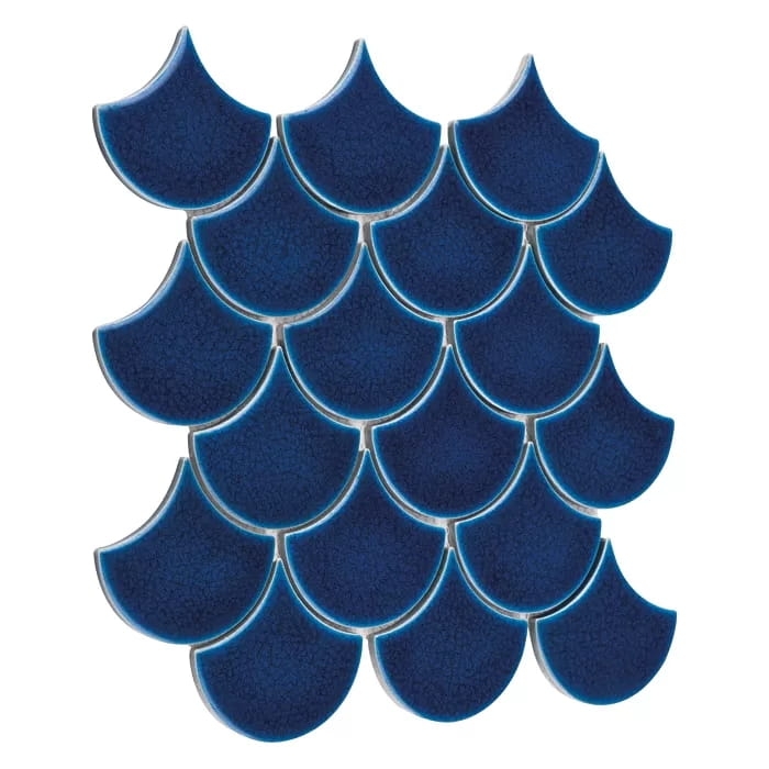 Dunin Mini Fish Scale Aruba mozaika łuska ciemnoniebieska