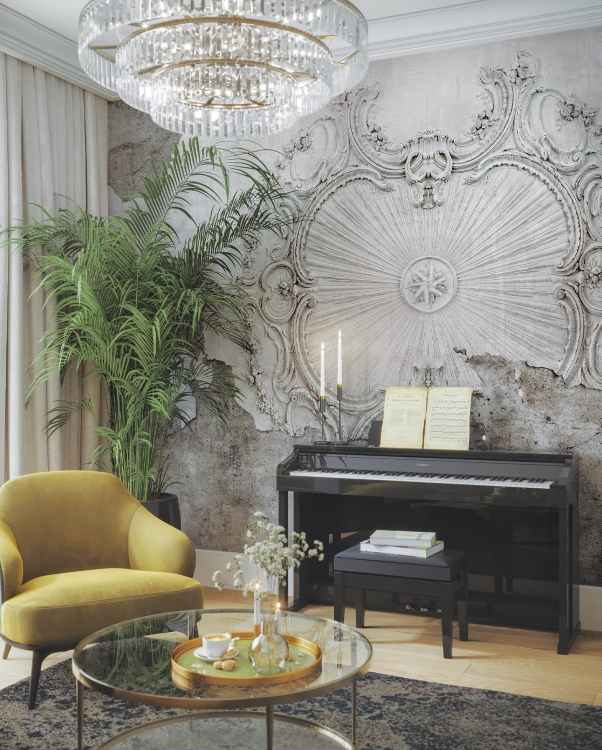 Wonderwall Bohemia postarzana sztukateria fototapeta na wymiar