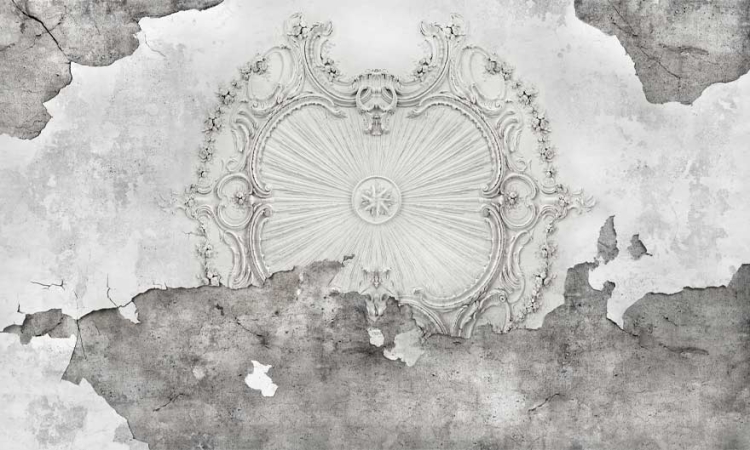 Wonderwall Bohemia postarzana sztukateria fototapeta na wymiar