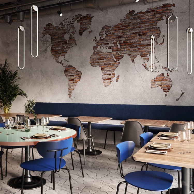 Loft Map Wonderwal tapeta na fizelinie loftowa