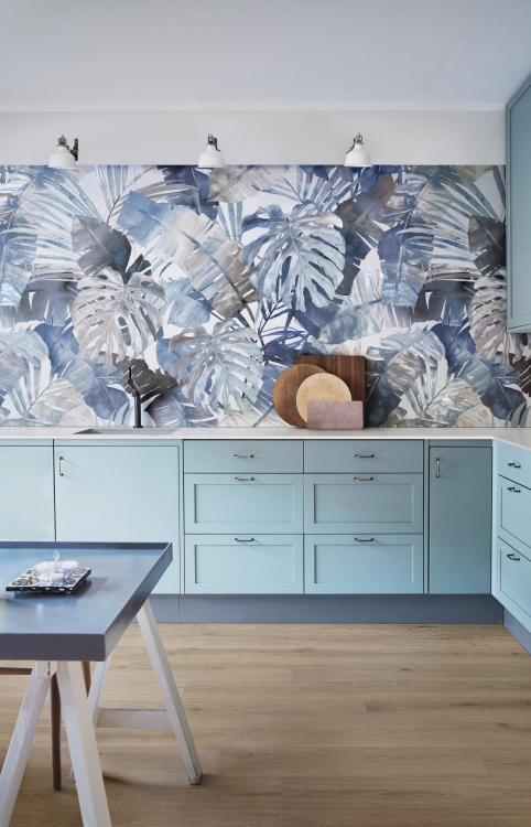 Marazzi White Deco Jungle Touch dekoracyjne płytki liście monstery